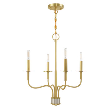 Livex Lighting 4 Lt Satin Brass Mini Chandelier - 51324-12