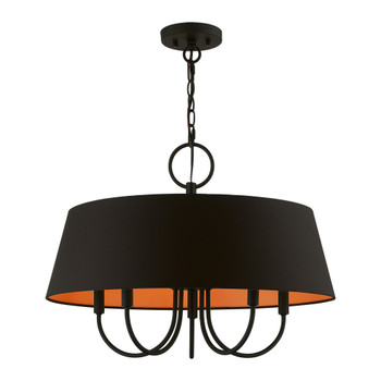 Livex Lighting 5 Light Black Pendant Chandelier - 51355-04