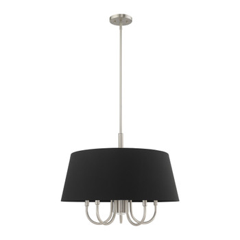 Livex Lighting 6 Lt Brushed Nickel Pendant Chandelier - 51356-91