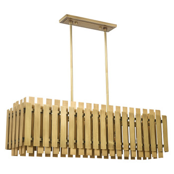 Livex Lighting 5 Lt Natural Brass Linear Chandelier - 52045-08