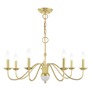 Livex Lighting 7 Lt Polished Brass Chandelier - 52167-02