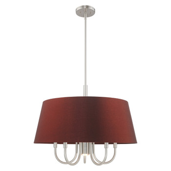 Livex Lighting 6 Lt Brushed Nickel Pendant Chandelier - 52905-91