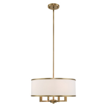 Livex Lighting 4 Lt Antique Brass Pendant Chandelier - 62615-01