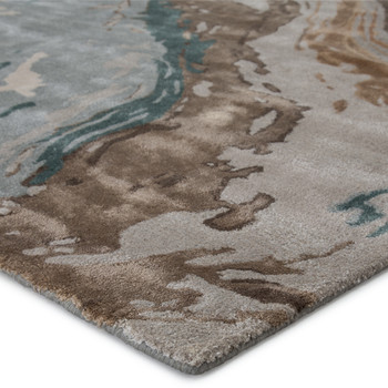 Jaipur Living Conley GES37 Abstract Teal Hand Tufted Area Rugs