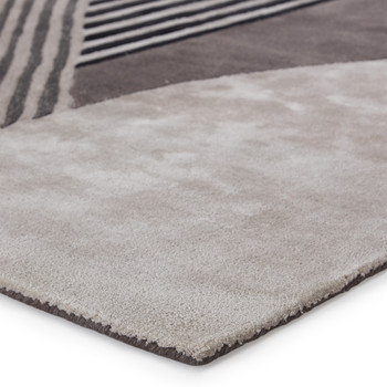 Jaipur Living Ginata ICO06 Geometric Gray Hand Tufted Area Rugs