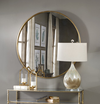 Uttermost Junius Round Gold Mirror