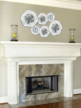 Dale Tiffany Cavalier White Grey Hand Blown Art Glass Wall Decor - 16 Inch