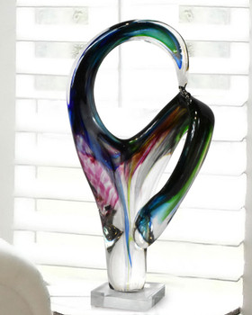 Dale Tiffany Contorted Handcrafted Art Glass Sculpture