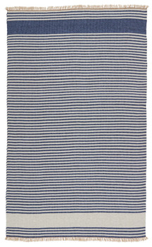 Jaipur Living Strand MRB03 Stripes Blue Handwoven Area Rugs