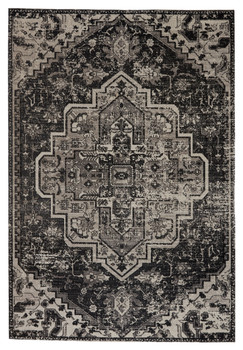 Jaipur Living Ellery POL29 Medallion Black Power Loomed Area Rugs