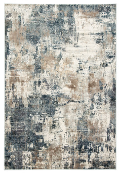 Jaipur Living Sisario CAI03 Abstract Blue Power Loomed - 10'x14' Rectangle Area Rug