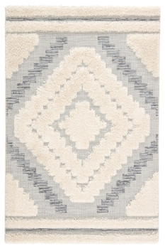 Jaipur Living Sani PAD01 Geometric Gray Power Loomed - 6'5"x9'5" Rectangle Area Rug