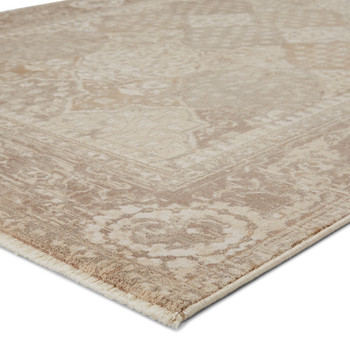 Jaipur Living Lourdes VNE10 Trellis Gold Power Loomed Area Rugs