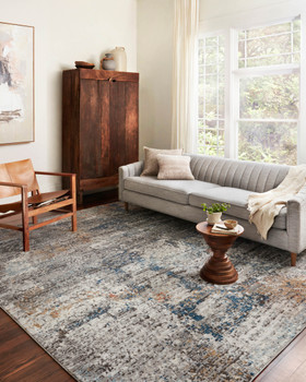 Loloi II Bianca Bia-06 Granite / Multi Power Loomed Area Rugs