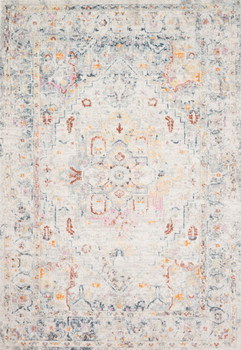 Loloi Clara Cla-04 Lt Grey / Multi Power Loomed Area Rugs