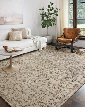 Loloi II Halle Hae-01 Grey / Ocean Hooked Area Rugs