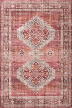 Loloi II Heidi Hei-03 Sunset / Natural Power Loomed Area Rugs