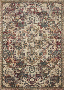 Loloi Jasmine Jas-03 Ocean / Multi Power Loomed Area Rugs