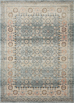 Loloi II Jocelyn Joc-04 Sky / Multi Power Loomed Area Rugs