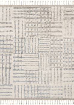 Loloi Khalid Kf-01 Ivory / Sky Hand Knotted Area Rugs