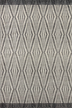 Loloi Kenzie Knz-01 Ivory / Charcoal Hand Woven Area Rugs