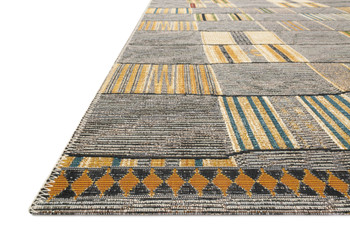 Loloi Mika Mik-10 Granite / Multi Power Loomed Area Rugs