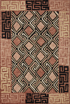 Loloi Nala Nal-06 Rose / Black Hand Tufted Area Rugs