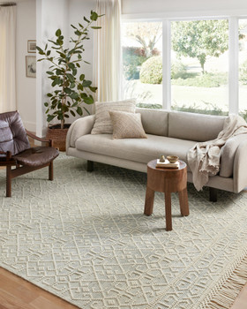 Loloi II Noelle Noe-03 Ivory / Blue Hand Woven Area Rugs