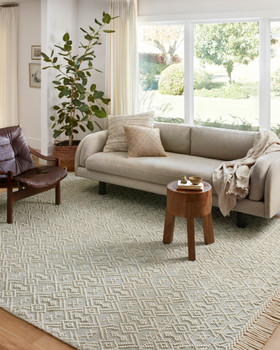 Loloi II Noelle Noe-05 Ivory / Blue Hand Woven Area Rugs