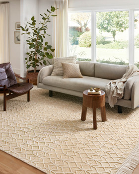 Loloi II Noelle Noe-06 Ivory / Gold Hand Woven Area Rugs