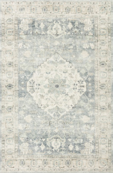 Loloi II Rosette Ros-07 Denim / Fog Power Loomed Area Rugs