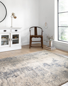 Loloi II Teagan Tea-07 Natural / Denim Power Loomed Area Rugs