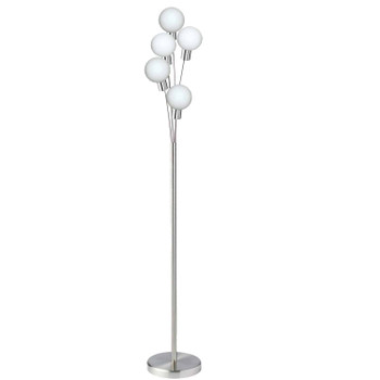 Dainolite 5lt Incandescent Floor Lamp, Sc W/white Glass - 306F-SC