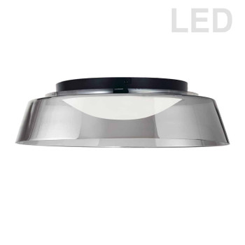 Dainolite 35w Flush Mount, Mb Finish With Smoke Glass - 3145-LEDFH18-SM-MB