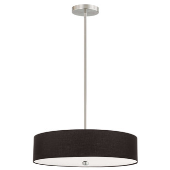 Dainolite 4lt Incandescent Pendant Sc W/ Black Shade - 571-204P-SC-BK