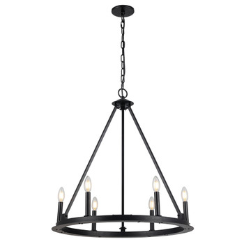 Dainolite 6lt Incandescent Chandelier, Mb - CLB-266C-MB