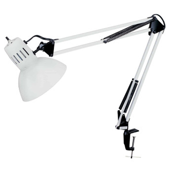 Dainolite Clamp-on Task Lamp, Gloss White - DXL334-X-WH