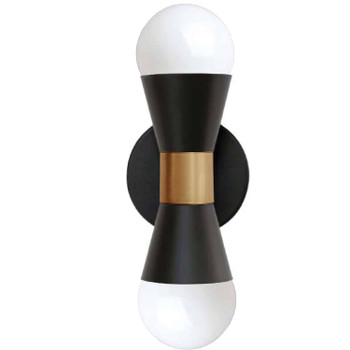 Dainolite 2lt Incandescent Wall Sconce, Mb & Agb - FOR-72W-MB-AGB