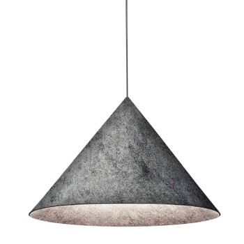 Dainolite 1lt Pendant, Gry Felt Shade - JES-201P-MB-500