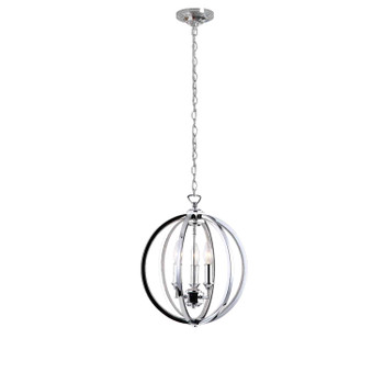 Dainolite 3lt Chandelier, Polished Chrome W/jeweled Accents - KAR-143C-PC