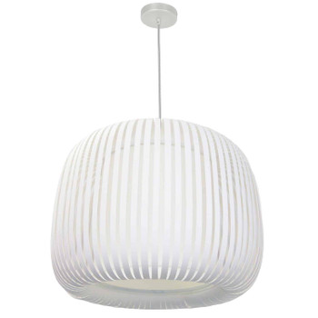 Dainolite 1lt Pendant Slit Shade Linda White White - MIA-181P-195F