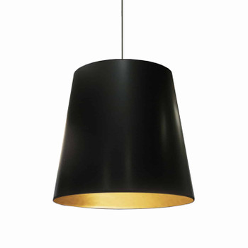 Dainolite 1lt Oversized Drum Pendant,large - Blk/gld - OD-L-698