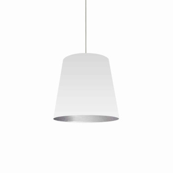 Dainolite 1lt Oversized Drum Pendant,medium - Wht/slv - OD-M-691