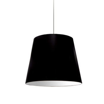 Dainolite 1lt Oversized Drum Pendant Medium Black Shade - OD-M-797