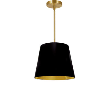 Dainolite 1lt Oversized Drum Pendant Small, Bk/gld Shade - ODR-S-698
