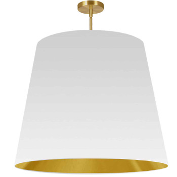 Dainolite 1lt Oversized Drum Pendant X-large, Wh/gld Shade - ODR-XL-692