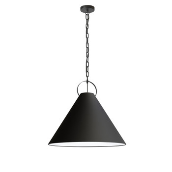 Dainolite 1lt Incand Pendant, Mb W/ Bk Shade - PCN-241P-MB-797