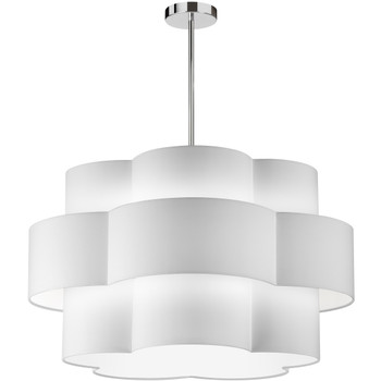 Dainolite 4lt Incandescent Chandelier, Pc W/ White Shade - PLX-284C-PC-WH