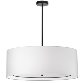 Dainolite 4lt Incand Pendant, Mb With Wh Shade - POR-344P-MB-WH