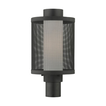 Livex Lighting 1 Lt Texture Black Post Light - 20686-14